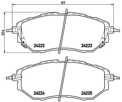 BREMBO P78017X Fren Balatası On Xtra Subaru 26296AJ001