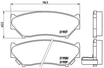 BREMBO P79008 Fren Balatası On Low-met Chevrolet 5520065D20 5520065D21 5520067D00