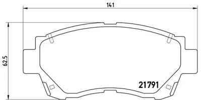 BREMBO P83027 Fren Balatası On Low-met Toyota 446520260