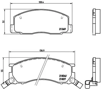 BREMBO P83029 Fren Balatası On Low-met Toyota 446528171
