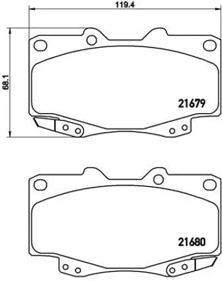 BREMBO P83151 Fren Balatası On Low-met Toyota 446504630