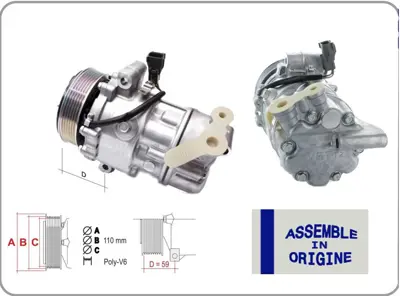 GUA 51321 Klima Kompresörü Sıfır Ürün Fiat Doblo 1.6 Multi 51868880 71797537 71797505