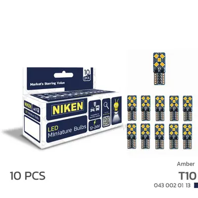 NIKEN  430020113 Led Ampul T10CANBUSPARKLEDİ10LEDLİTURUNCU10LU 
