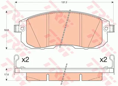 TRW  GDB3616 Ön Disk Balata Cube Z12-JUKE F15-PULSAR Hatchb D1060 1FE0A D1060 1KA1A D1060 EM10A
