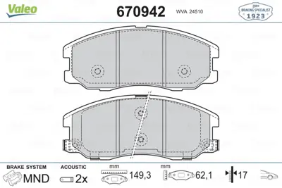 Valeo  670942 Ön Balata Antara 2.4-3.2 V6-2.0 Cdtı 05/06-GT Cap 22850989 4808861 96626070 20789468