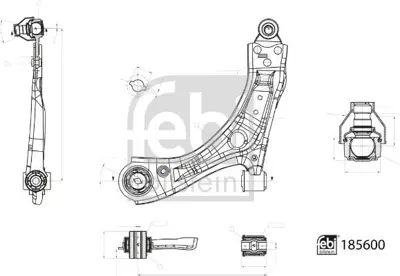 Febi Bilstein 185600 -nbspsalıncak Ön Sol Ford Focus 18-GT Rotilli 1.5 E JX61 3A424 AEB JX61 3A424 AEA