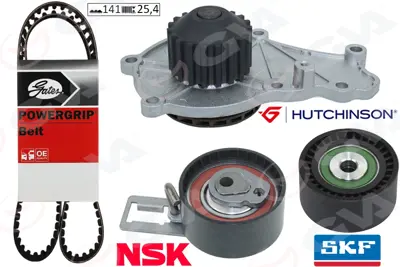GVA 59WPK4325G Devirdaimli Eksantrik Gergi Kiti 141 Diş P207-P2 AV6Q8B596AB 1613561980