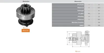 ZEN 0706 11 Dıs Alfa Romeo 164-33-75-90-TD-CHRYSLER Voyager 9003336206