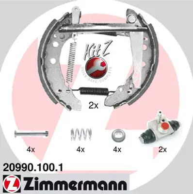 ZIMMERMANN 20990.100.1 Arka Pabuç Balata Takımı Kit Golf I-ıı-ııı-jetta 331698100