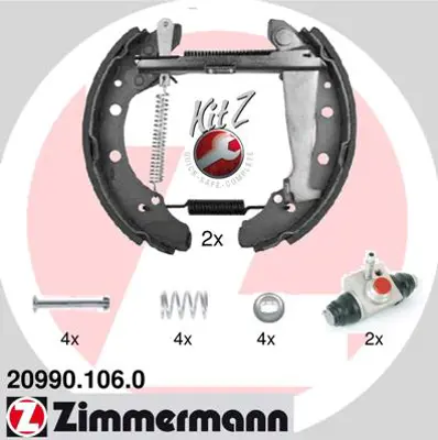 ZIMMERMANN 20990.106.0 Arka Pabuç Balata Takımı Kit Vw Golf III 1.4-1.6 007440071A 007440071B 007440077A