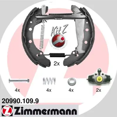 ZIMMERMANN 20990.109.9 Arka Pabuç Balata Kiti GS8681-BWD113 2 Adet Golf 1H0685511AX