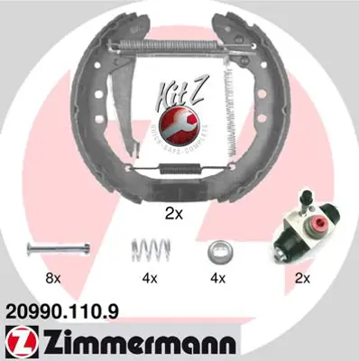ZIMMERMANN 20990.110.9 Arka Pabuç Balata Takımı Kit Caddy 96-04-GOLF  357609525C 357609526C 357609527E