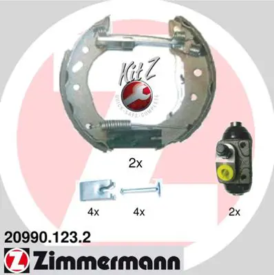ZIMMERMANN 20990.123.2 Arka Pabuç Balata Takımı Kit Ford Fıesta IV 1.2İ 1005960 1005970 1104128