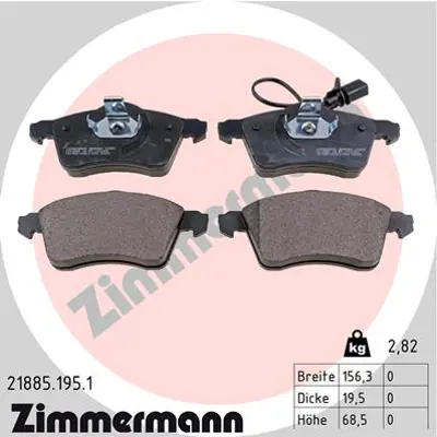 ZIMMERMANN 21885.195.1 Fren Balta Seti 7D0698151D 7D0698151F