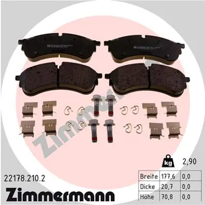 ZIMMERMANN 22178.210.2 Fren Balta Seti 2N0698151A