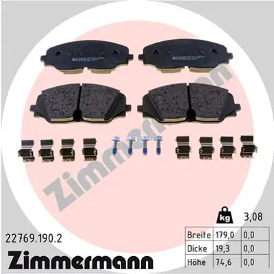 ZIMMERMANN 22769.190.2 Fren Balta Seti 3QF698151 3QF698151A 3QF698151C