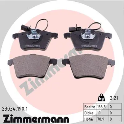 ZIMMERMANN 23034.190.1 Fren Balata 7D0698151A