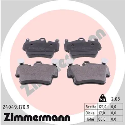 ZIMMERMANN 24049.170.9 Fren Balata 99735193902 99735193903 99735193905