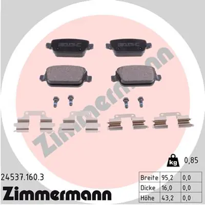 ZIMMERMANN 24537.160.3 -nbspfren Balata 