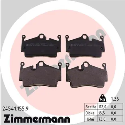 ZIMMERMANN 24541.155.9 Fren Balata 98735293901 98735293901