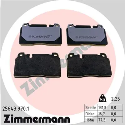 ZIMMERMANN 25643.970.1 Disk Balata Ön Q5 8RB 986494702-GDB2022-GDB2022D 8R0698151B 8R0698151D 8R0698151E