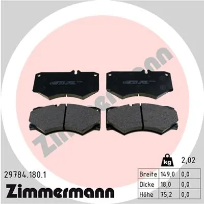 ZIMMERMANN 29784.180.1 Fren Balatası 