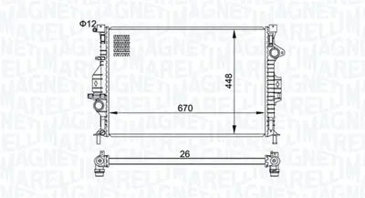 MAGNETI MARELLI 350213158700 Su Radyatörü 7G918005BD 1457605 1460547 1762395 1477219 8MK376745594 31261106 1582563 735373 7G918005BB