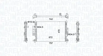 MAGNETI MARELLI 350213155300 Su Radyatörü EJ738005CA M0120660 1920192 606215 EJ738005AG EJ7Z8005A FD2643 EJ738005AF 1857556 90146N