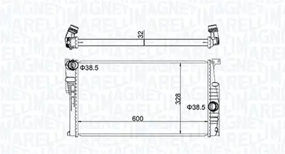 MAGNETI MARELLI 350213155100 Su Radyatörü 17117600511 735451 R14218 DRM05017 CR1659000P 8MK376733771 8MK376779681 PL423272 6002455 8MK376782201