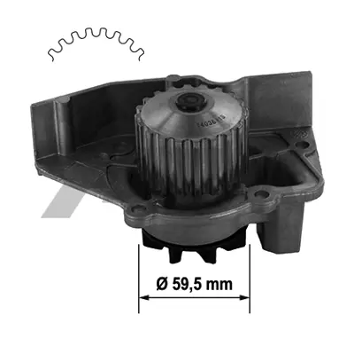 AIRTEX WPA-1359 Devırdaım Su Pompası P205 P405 XU5M 1.6 P306 P406 Xantıa Bx Zx XU7JP (1.8 8V) 