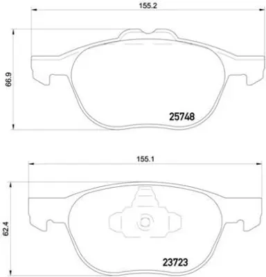 BREMBO  P24158 Ön Balata Focus 04-GT18 Cmax 07-GT19 Kuga I -ıı 30681739 KTKV6C2K021BA 237231801 2372301 K619301 AV612K021BA 2188058 302338 8225340 2253408