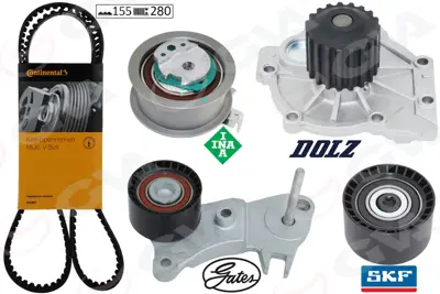 GVA 59WPK9992C Trıger Setı Kit- Devirdaimlı Volvo S60 13-GT15-AMP 31316579 WG2010922 CT1216WP1 788313314 PK09870 CT1216WP3 31368179 KP12811 WG2010681 31316581