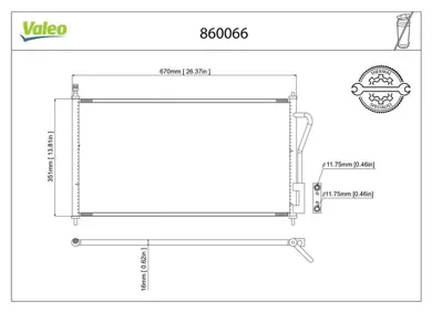 Valeo  860066 Klıma Radyatoru Focus I 1.4 16V 1.8TDCI 1.6 Zetec  1671708 1112963 8053014 AC218000P 1107090 XS4H19710AC 448C0013 18005268 7402018 1011001014