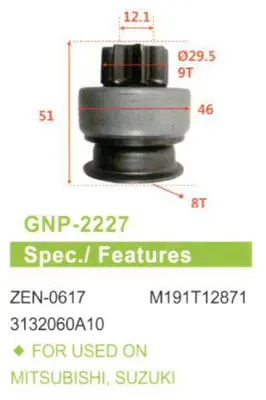 GENON  2227 Mars Dıslısı UMD-5644 9 Dıs Hyundaı Accent II Dı 3132060A10 3110060A11 96064783 3110060AC1 ZN0617 225252 96058457 M191T12871 96058480 6647102
