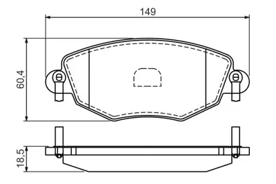 Bosch 0986494026 Fren Balatası Ön ME1S7J2K021AD 1204843 C2S12638 50916402 C2S48022 E500117 787000BSX CS217129 LP1533 BBP1706