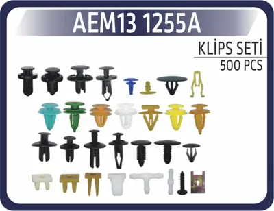 AEM 13 1255A Klıps Set Karışık 500 Adet 
