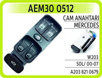 AEM 30 0512 Cam Anahtarı Mercedes W203 Sol/ 00-07 A2038210679 A20382106797167 SWR760070 CWR76007AS A2038200110 462060236 2106067 V30730205 20382106797167 2038210679