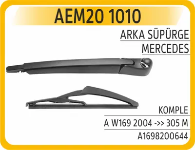 AEM 15 1010 Sılecek Supurgesı Arka 305MM Mercedes A-class W169 A1698200644 10300064P 1698200644 710430 10300064C 1698201745 V302642 390408 A1698201745 2190294