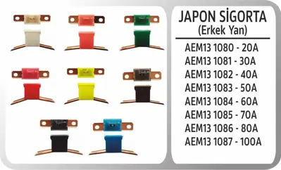 AEM 11 1080 Japon Sıgorta Erkek Yan 20A 111080 15079000 20034699B 33143 51015106010 813997200 NA5121 P7785301
