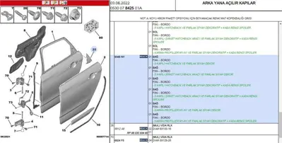 PSA 9346.NY Arka Kapı Kose Plastıksağ 9346.NY