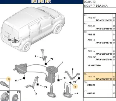 PSA 1608899380 İstepne Bağlantı Vidası 1608899380