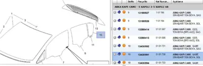 PSA 13436991 Kelebek Camı Arka Sol 68 Corsae 13436991 5161730
