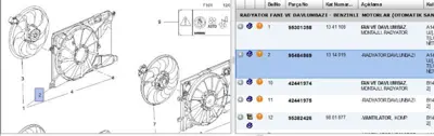 PSA 95484869 Radyatör Davlumbazı A14net Mokka 1314019 95484869
