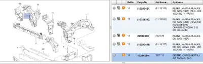 PSA 13284060 Beşik Dstk Opel 13284060 302115