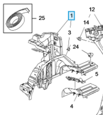 PSA 13359648 Tekerlek Yuva Sacı Arka İç Sol F69 Astraj GM 1121072, GM 13359648